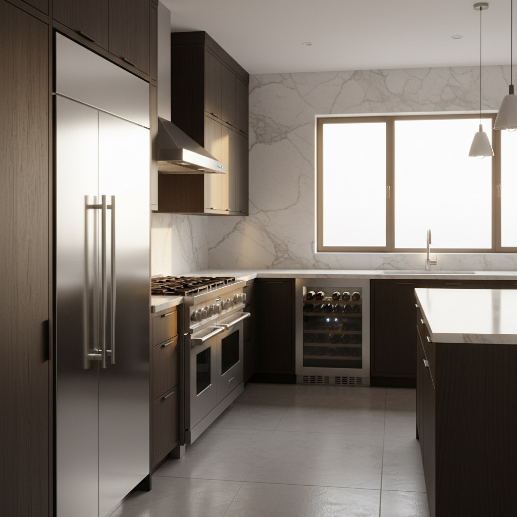 Luxury kitchen with premium BlueStar-style appliances